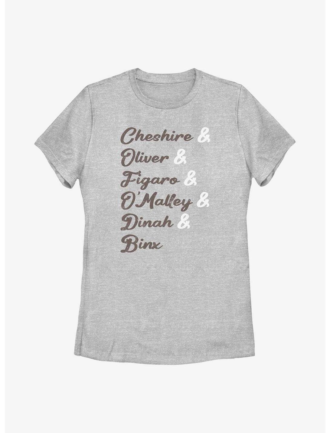 Disney Channel Cheshire, Oliver, Figaro, O'Malley, Dinah, Binx Womens T-Shirt, ATH HTR, hi-res