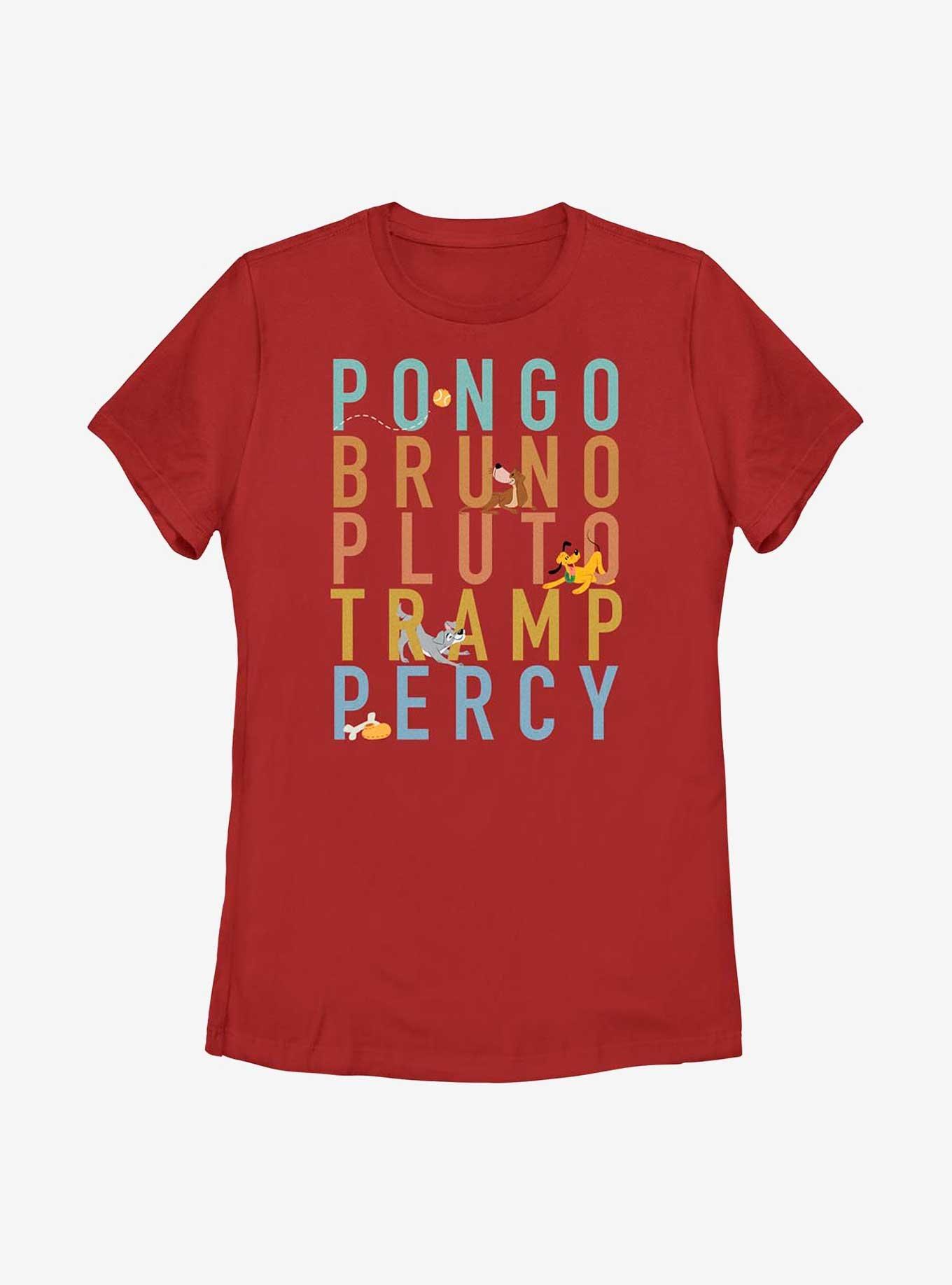 Disney Channel Pongo, Bruno, Pluto, Tramp, Percy Womens T-Shirt, , hi-res