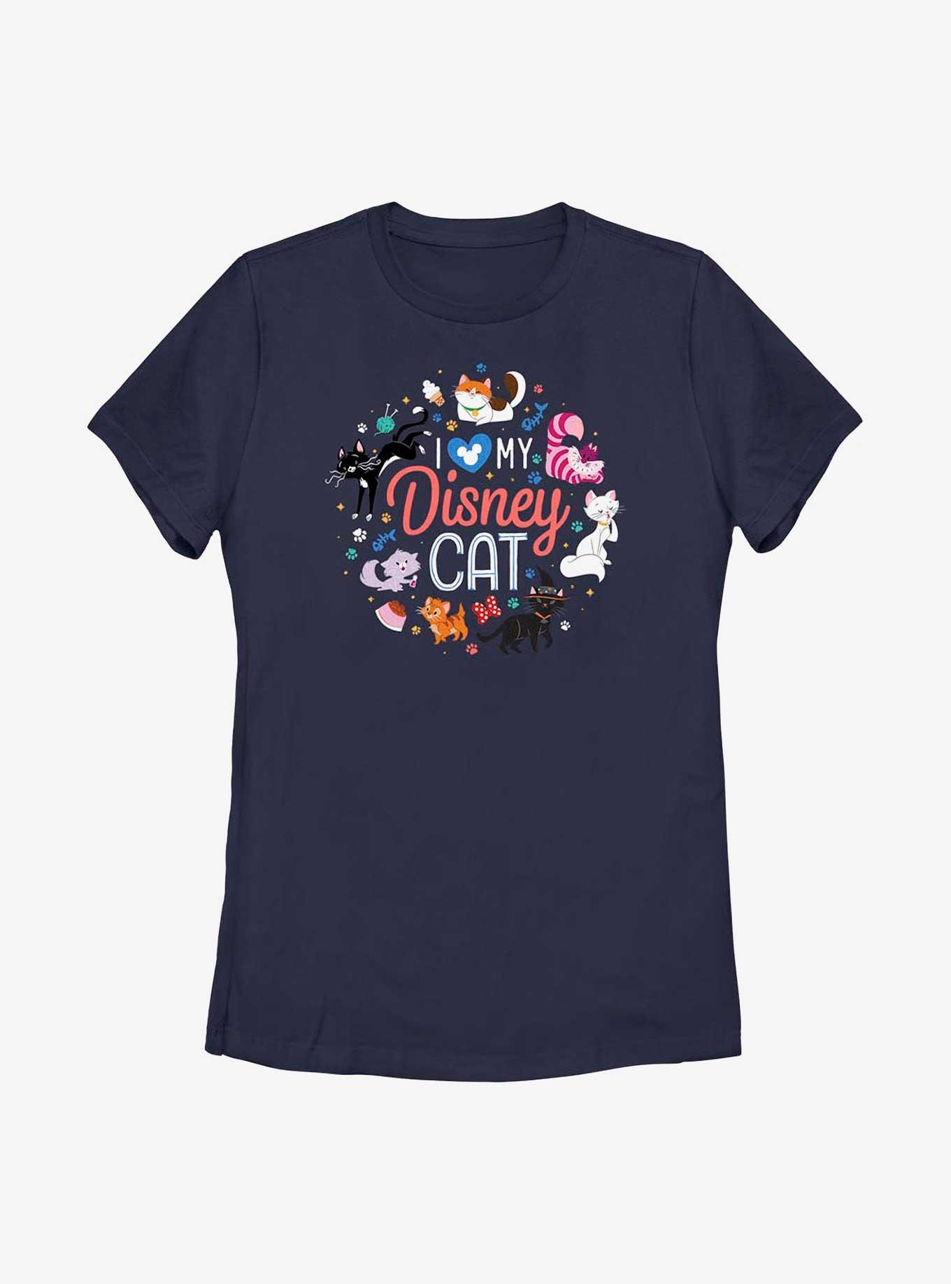 Disney Channel I Love Disney Cats Womens T-Shirt, NAVY, hi-res