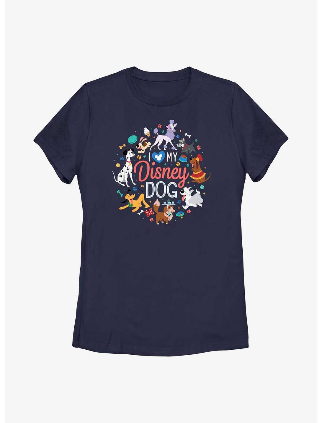 Disney Channel I Love Disney Dogs Womens T-Shirt, NAVY, hi-res