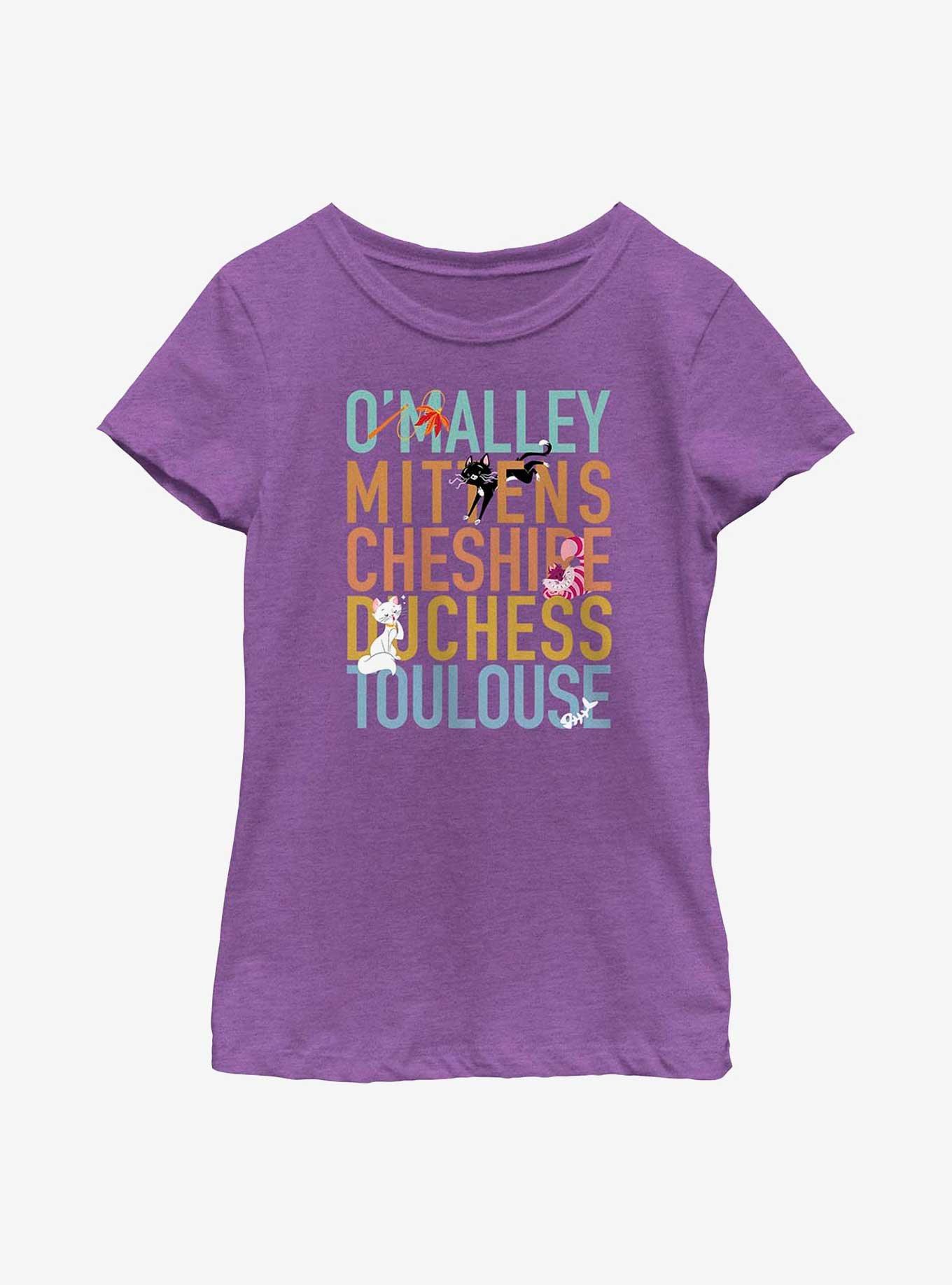 Disney Channel O'Malley, Mittens, Cheshire, Duchess, Toulouse Youth Girls T-Shirt, , hi-res