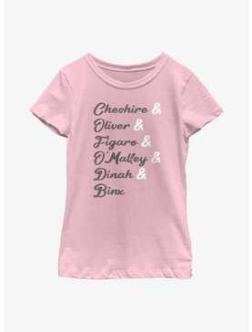 Disney Channel Cheshire, Oliver, Figaro, O'Malley, Dinah, Binx Youth Girls T-Shirt, , hi-res