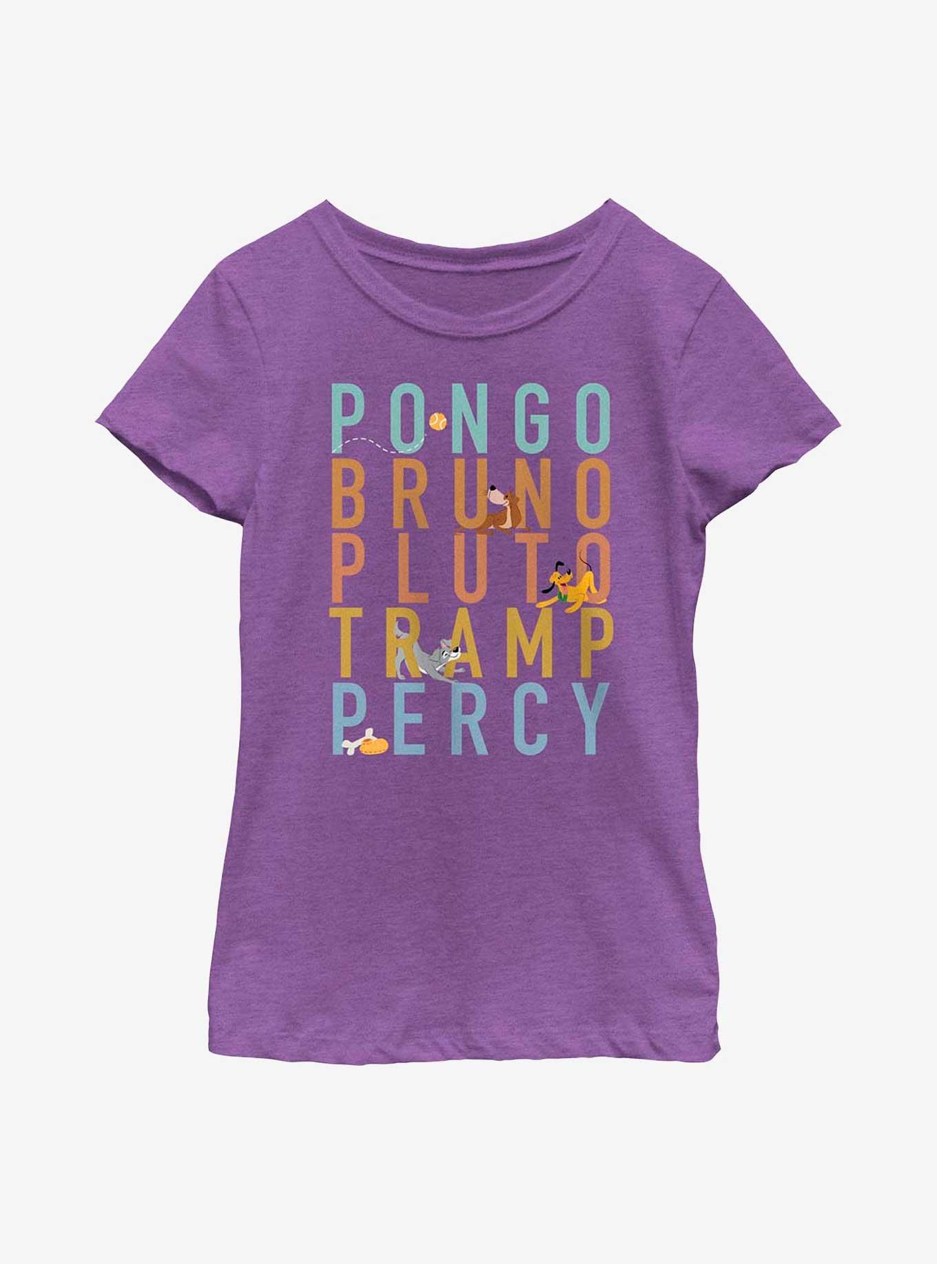 Disney Channel Pongo, Bruno, Pluto, Tramp, Percy Youth Girls T-Shirt, , hi-res