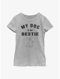 Disney Lady and the Tramp Lady Is My Bestie Youth Girls T-Shirt, ATH HTR, hi-res