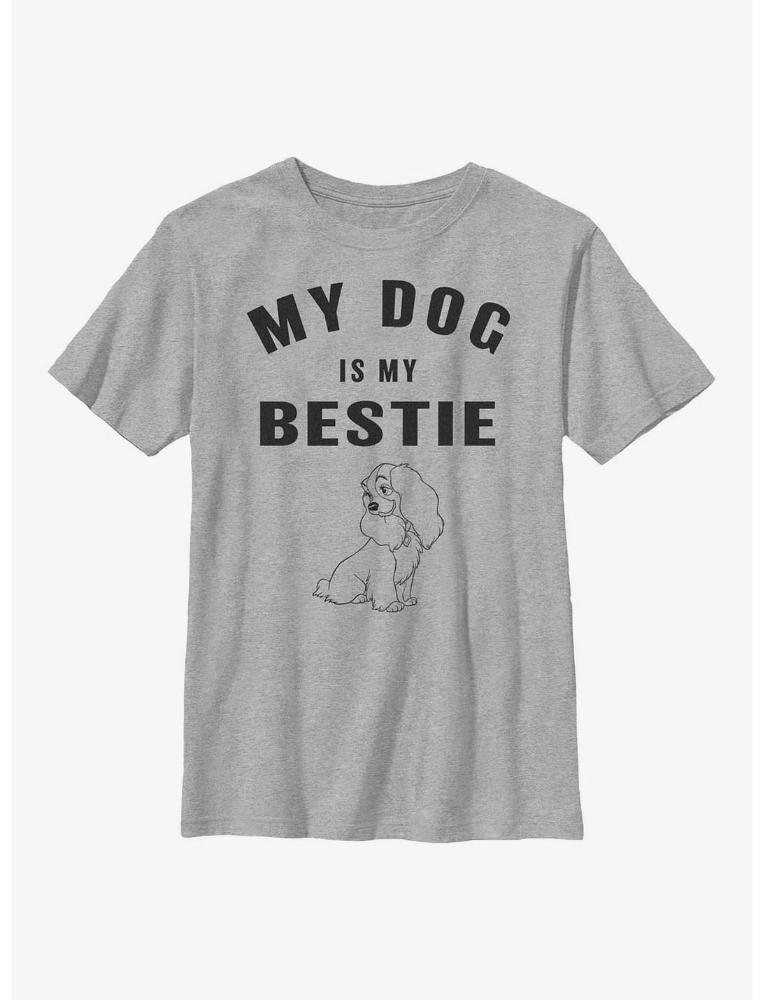 Disney Lady and the Tramp Lady Is My Bestie Youth T-Shirt, ATH HTR, hi-res