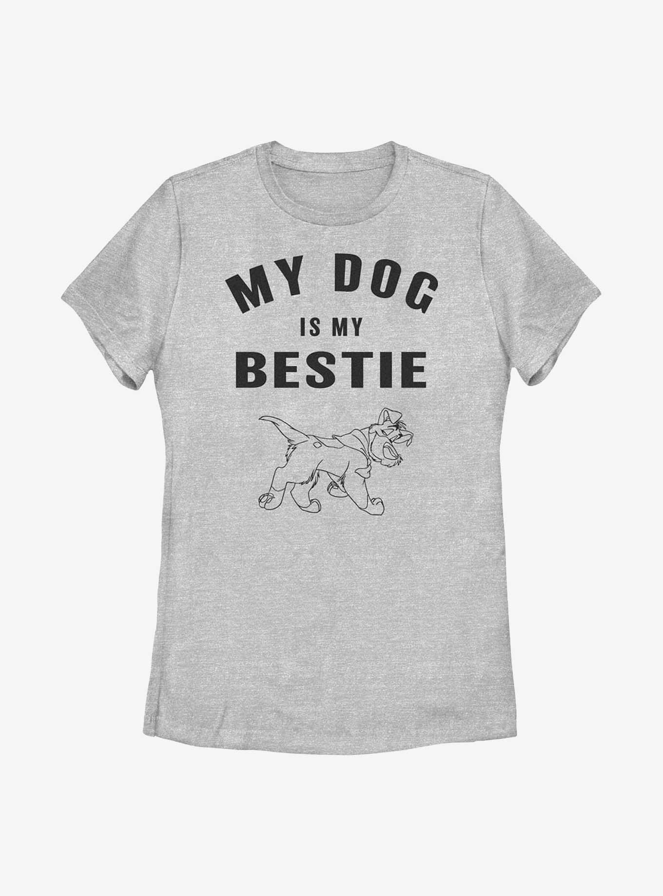 Disney Oliver & Company Dodger Is My Bestie Womens TShirt GREY