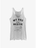 Disney Oliver & Company Dodger Is My Bestie Womens Tank Top, WHITE HTR, hi-res