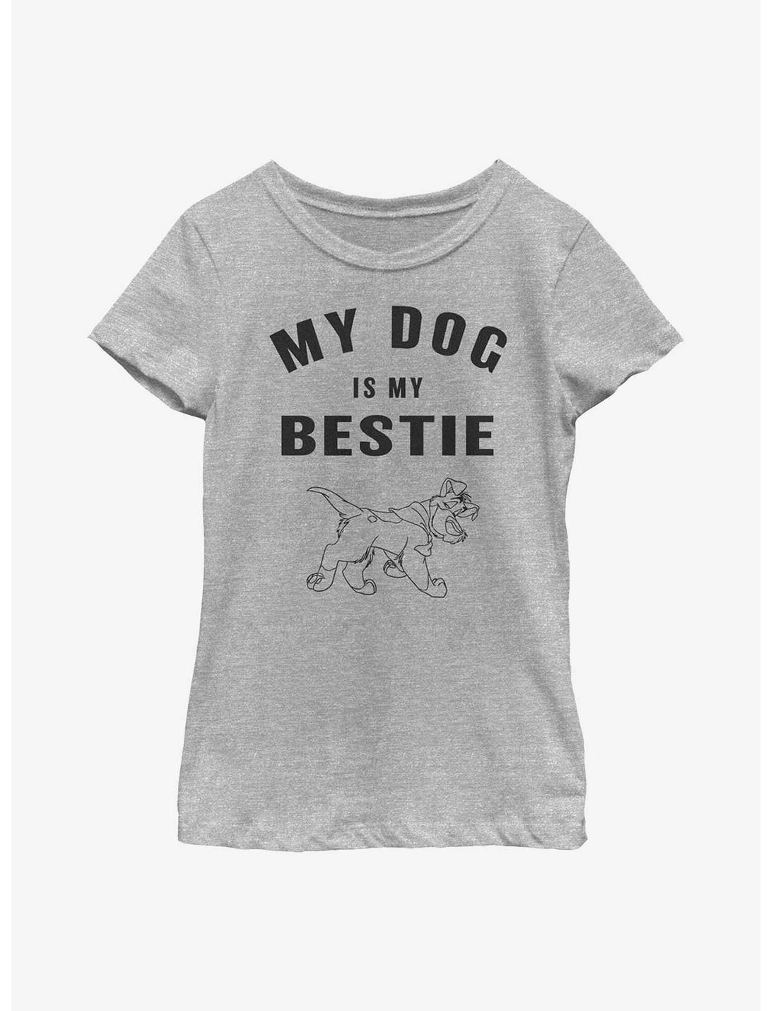Disney Oliver & Company Dodger Is My Bestie Youth Girls T-Shirt, ATH HTR, hi-res