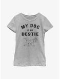 Disney Oliver & Company Dodger Is My Bestie Youth Girls T-Shirt, ATH HTR, hi-res