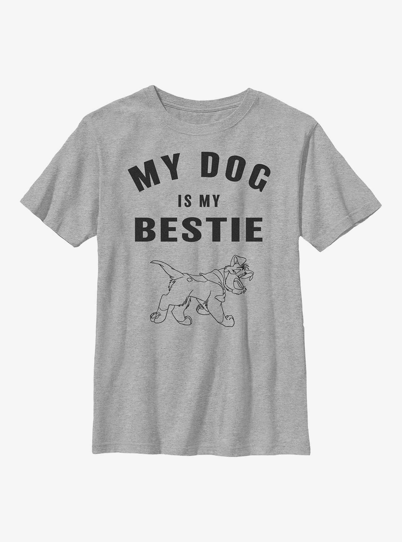 Disney Oliver & Company Dodger Is My Bestie Youth T-Shirt, ATH HTR, hi-res