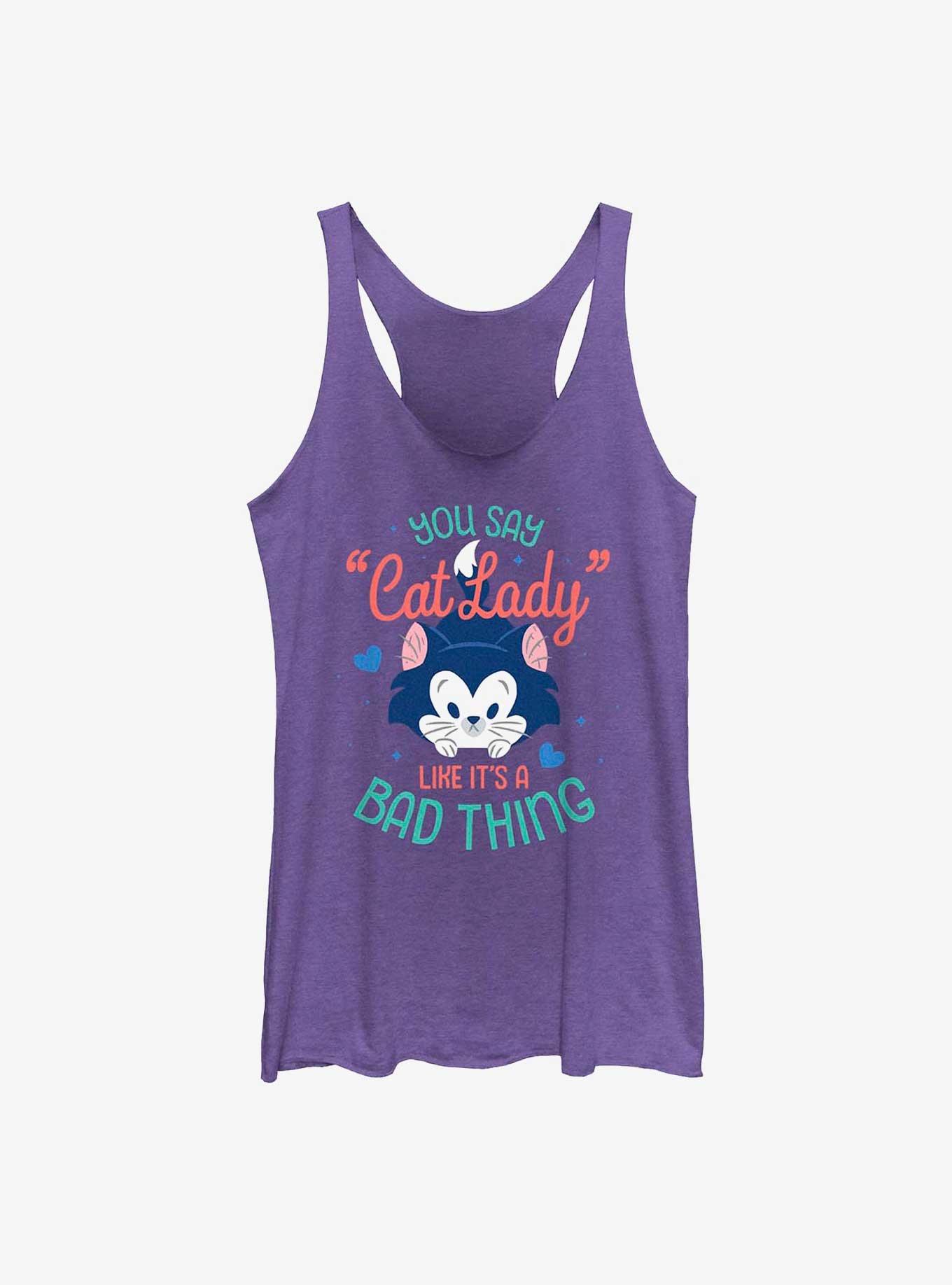 Disney Pinocchio Cat Lady Womens Tank Top, PUR HTR, hi-res