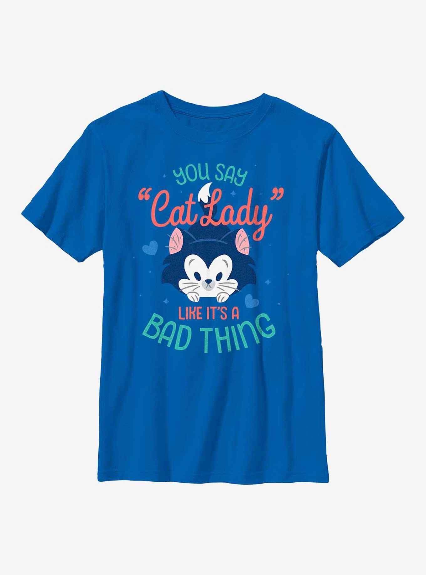 Disney Pinocchio Cat Lady Youth T-Shirt, ROYAL, hi-res