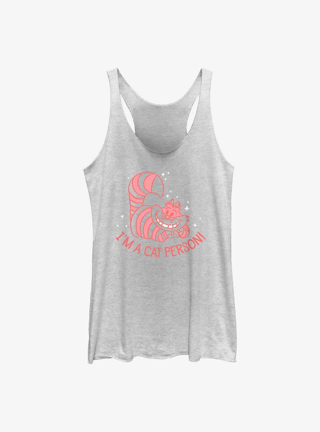 Disney Alice in Wonderland Cheshire Cat Person Womens Tank Top, WHITE HTR, hi-res