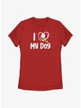 Disney Bolt Love My Dog Womens T-Shirt, RED, hi-res