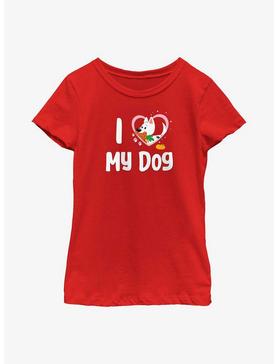 Disney Bolt Love My Dog Youth Girls T-Shirt, , hi-res