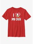 Disney Bolt Love My Dog Youth T-Shirt, RED, hi-res