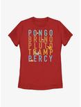 Disney Channel Pongo, Bruno, Pluto, Tramp, Percy Womens T-Shirt, RED, hi-res