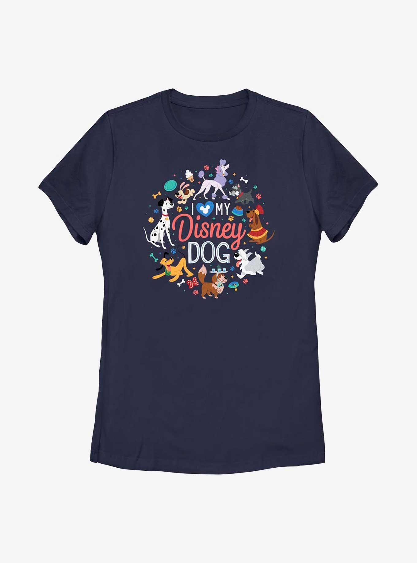 Disney Channel I Love Disney Dogs Womens T-Shirt, NAVY, hi-res