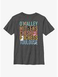 Disney Channel O'Malley, Mittens, Cheshire, Duchess, Toulouse Youth T-Shirt, CHAR HTR, hi-res