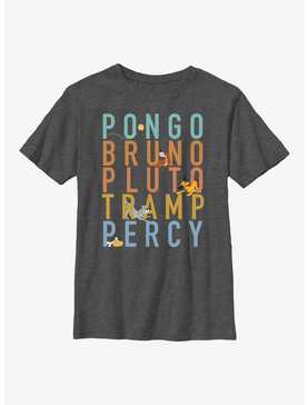Disney Channel Pongo, Bruno, Pluto, Tramp, Percy Youth T-Shirt, , hi-res