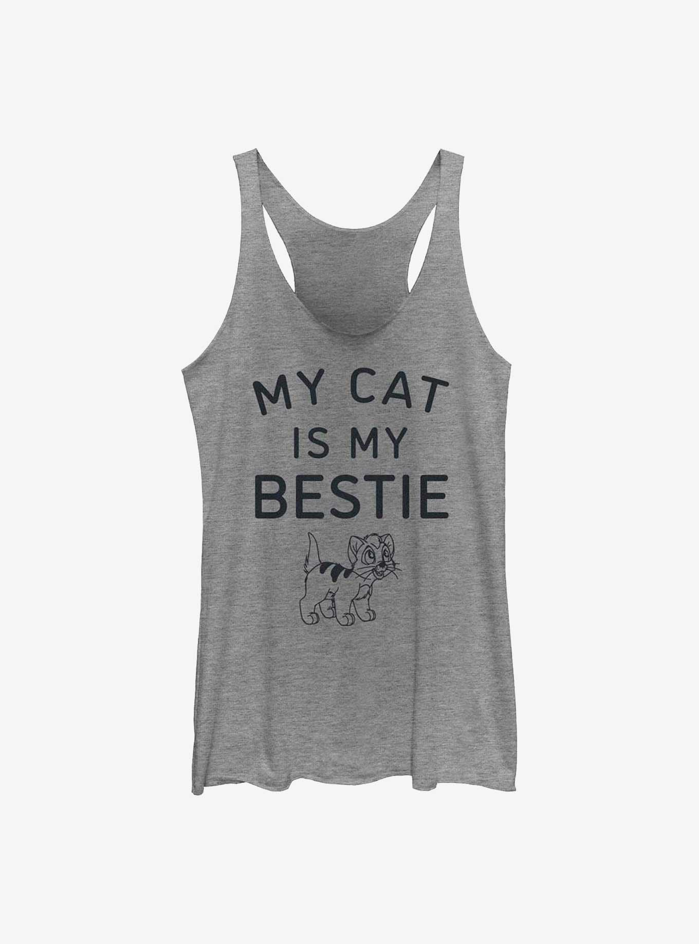Disney Oliver & Company Oliver Is My Bestie Womens Tank Top, GRAY HTR, hi-res