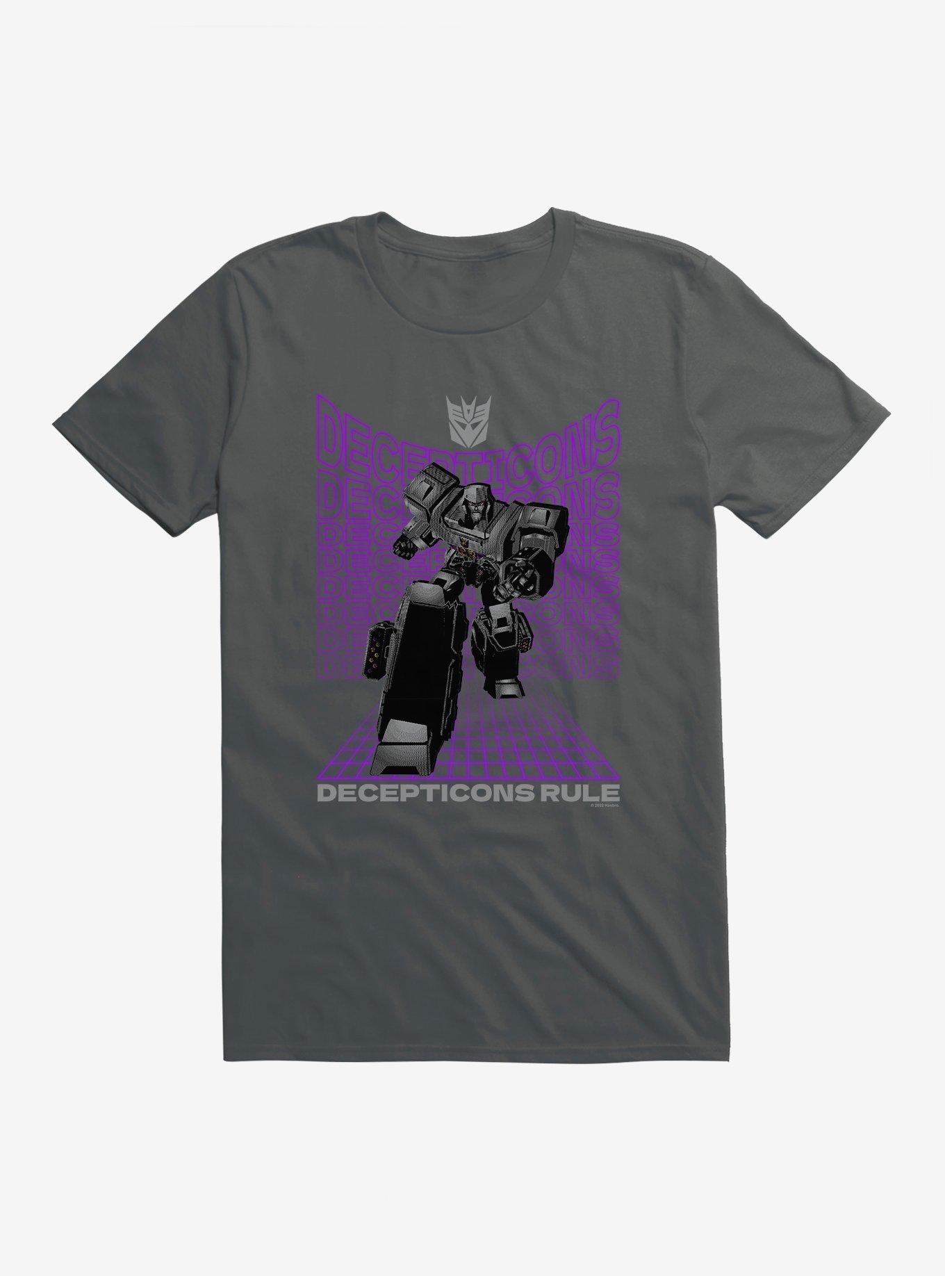 Transformers Decepticons Rule Megatron T-Shirt, CHARCOAL, hi-res