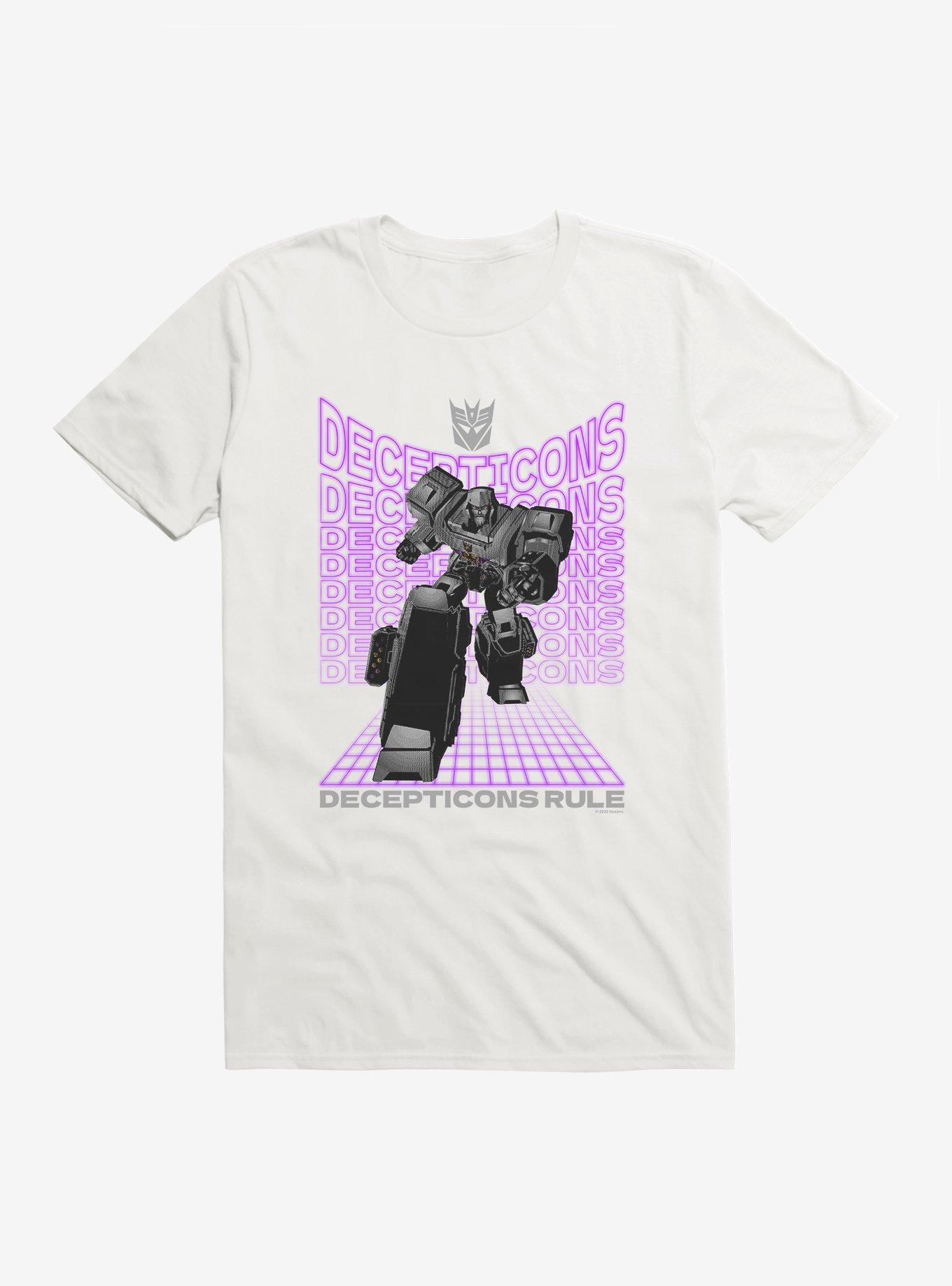 Transformers Decepticons Rule Megatron T-Shirt, WHITE, hi-res