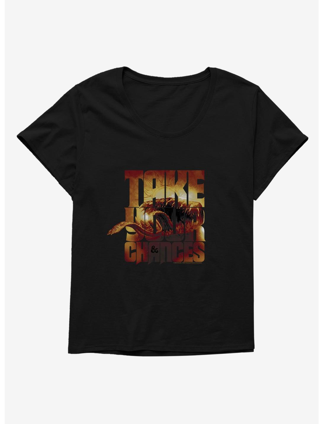 Dungeons & Dragons: Honor Among Thieves Take Your Chances Womens T-Shirt Plus Size, BLACK, hi-res