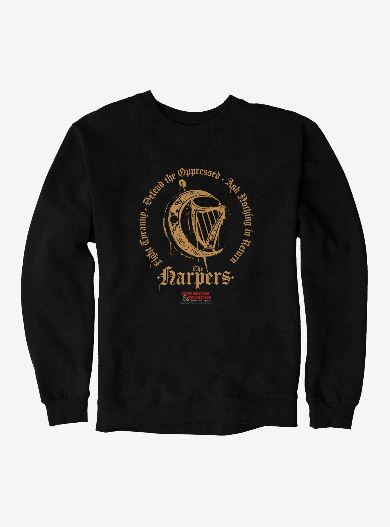 Dungeons & Dragons: Honor Among Thieves The Harpers Organization Sweatshirt, BLACK, hi-res