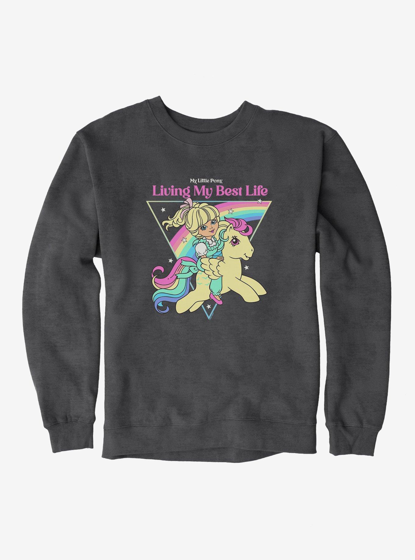 My Little Pony Living My Best Life Sweatshirt, CHARCOAL HEATHER, hi-res