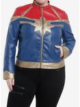 Her Universe Marvel The Marvels Captain Marvel Faux Leather Jacket Plus Size, MULTI, hi-res