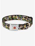 Looney Tunes 6 Character Stacked Collage Seatbelt Buckle Dog Collar, MULTICOLOR, hi-res