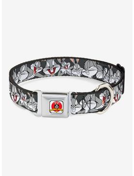 Looney Tunes Bugs Bunny Close Up Expressions Seatbelt Buckle Dog Collar, , hi-res
