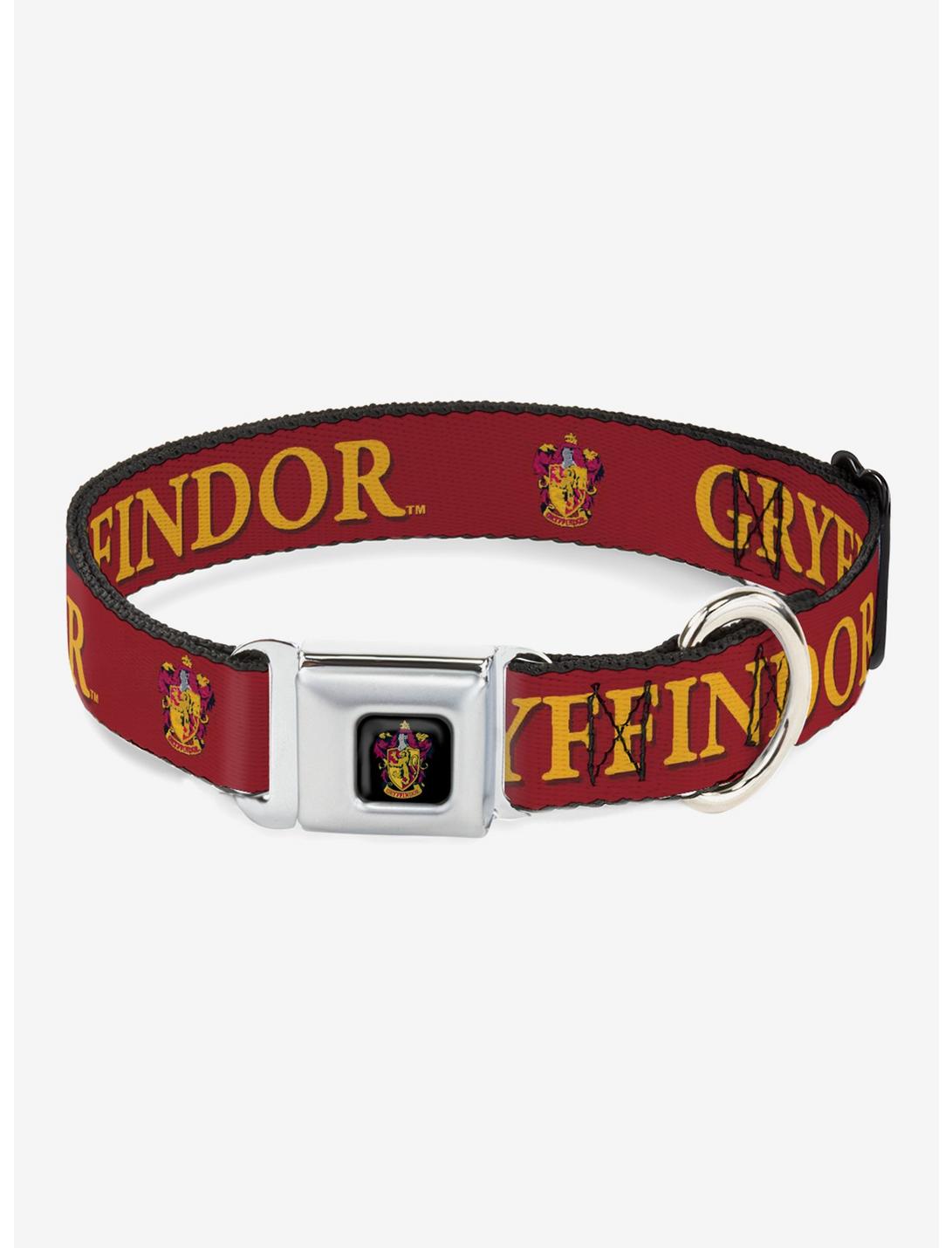 Harry Potter Gryffindor Crest Seatbelt Buckle Dog Collar, BLACK, hi-res