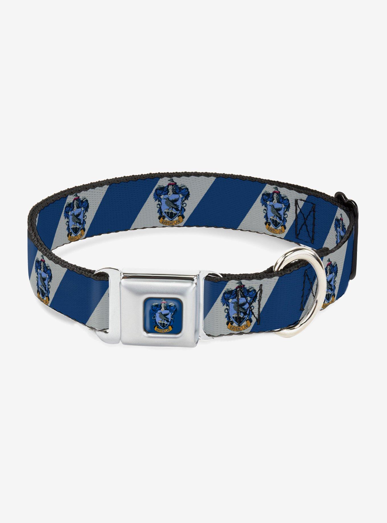 Harry Potter Ravenclaw Crest Diagonal Seatbelt Buckle Dog Collar, , hi-res