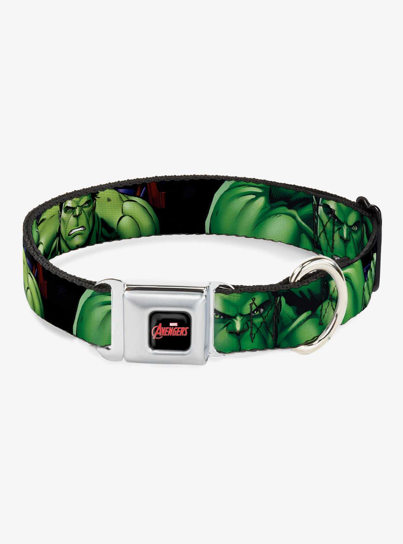 Marvel Hulk Close Up Poses Seatbelt Buckle Dog Collar, , hi-res