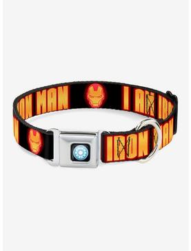 Marvel Iron Man I Am Iron Man Seatbelt Buckle Dog Collar, , hi-res