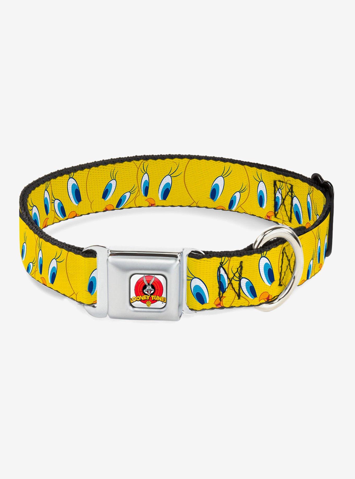 Looney Tunes Tweety Bird Yellow Seatbelt Buckle Dog Collar, , hi-res