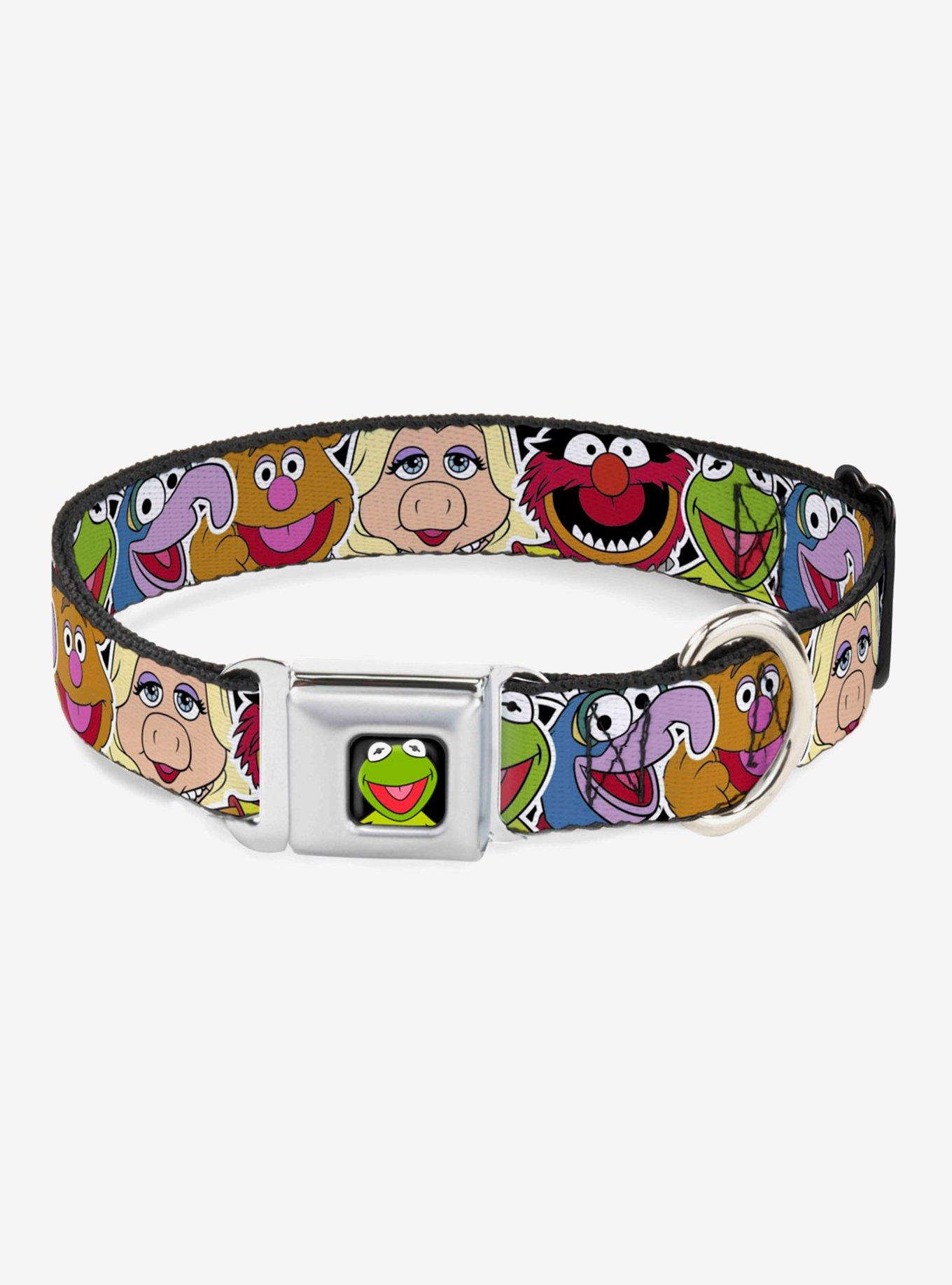 Disney The Muppets Close Up Black Seatbelt Buckle Dog Collar, BLACK, hi-res