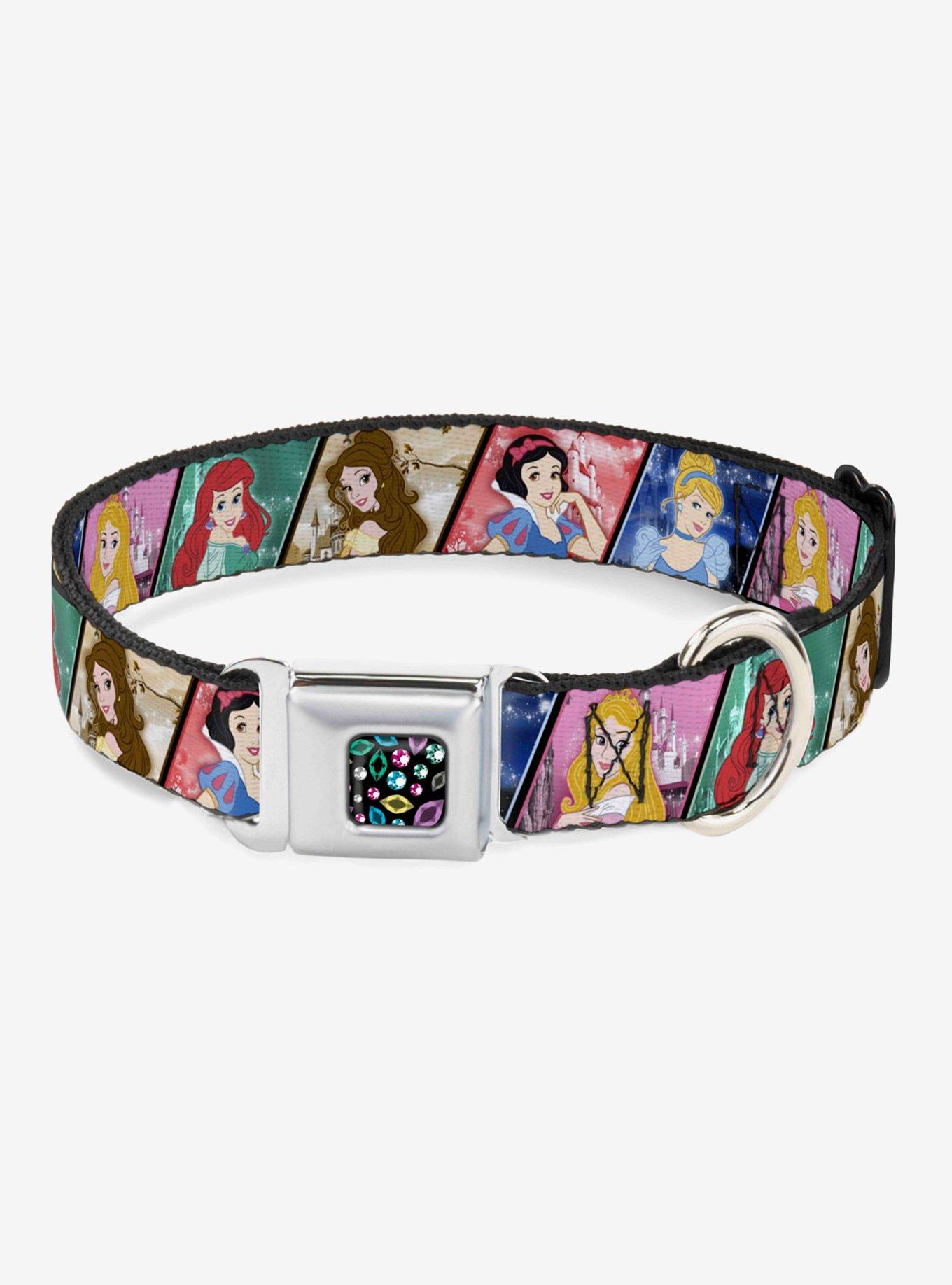 Disney Princess Poses Castle Blocks Seatbelt Buckle Dog Collar, , hi-res