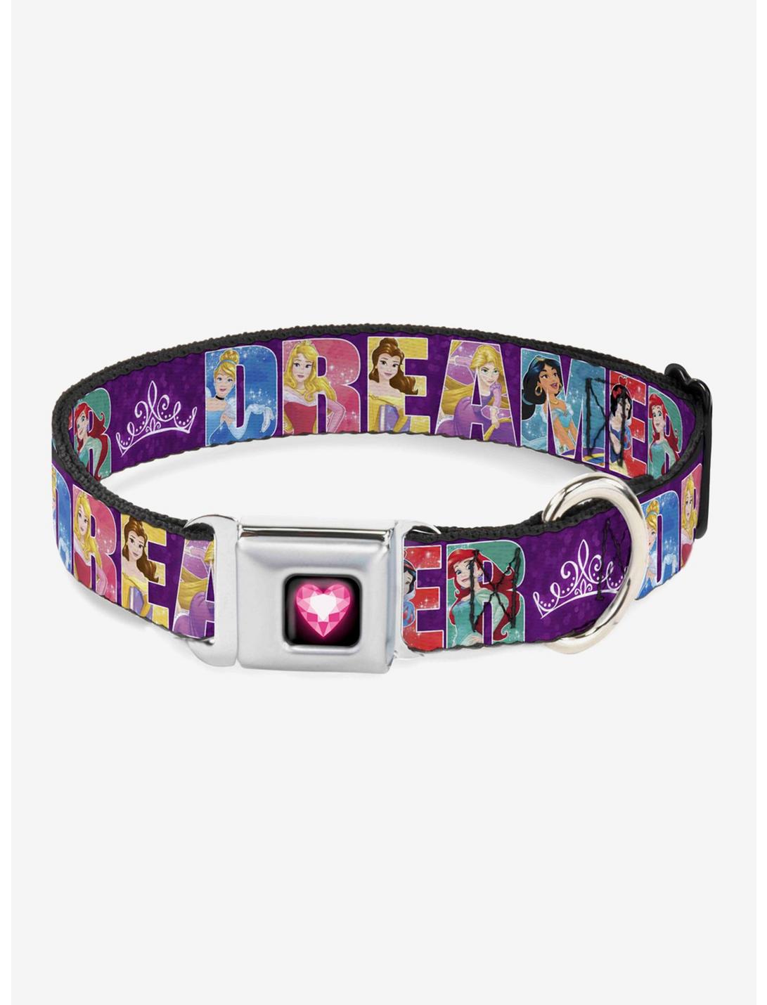Disney Princess Sparkling Tiara Seatbelt Buckle Dog Collar, PURPLE, hi-res