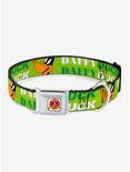 Looney Tunes Daffy Duck Face Close Up Seatbelt Buckle Dog Collar, GREEN, hi-res