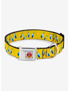 Looney Tunes Tweety Bird Yellow Seatbelt Buckle Dog Collar, , hi-res