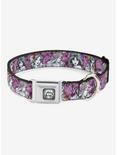 Disney Princess Floral Collage Seatbelt Buckle Dog Collar, PINK, hi-res