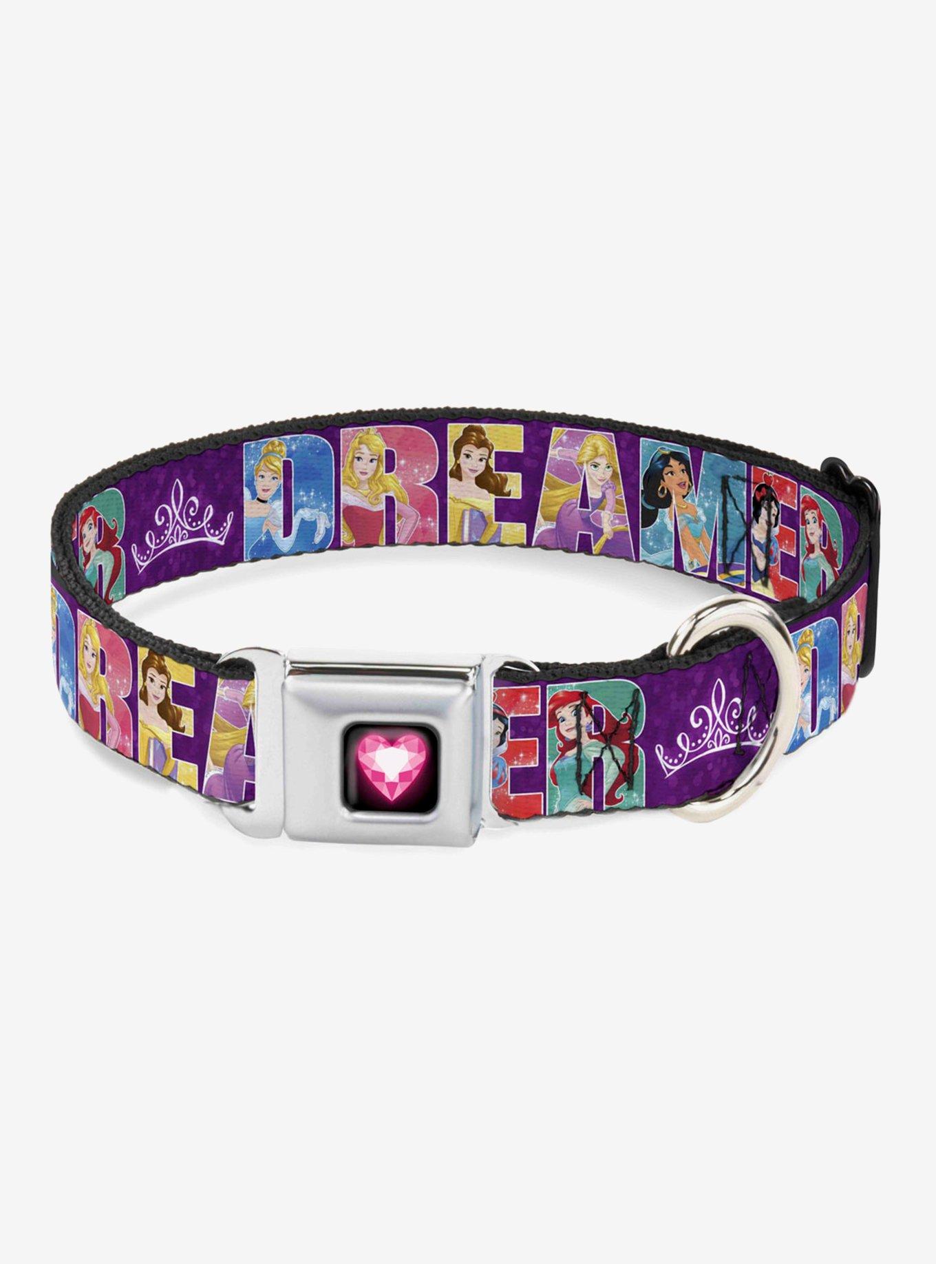 Disney Princess Sparkling Tiara Seatbelt Buckle Dog Collar, , hi-res