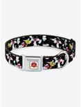 Looney Tunes Sylvester And Tweety Scattered Charcoal Seatbelt Buckle Dog Collar, GREY, hi-res