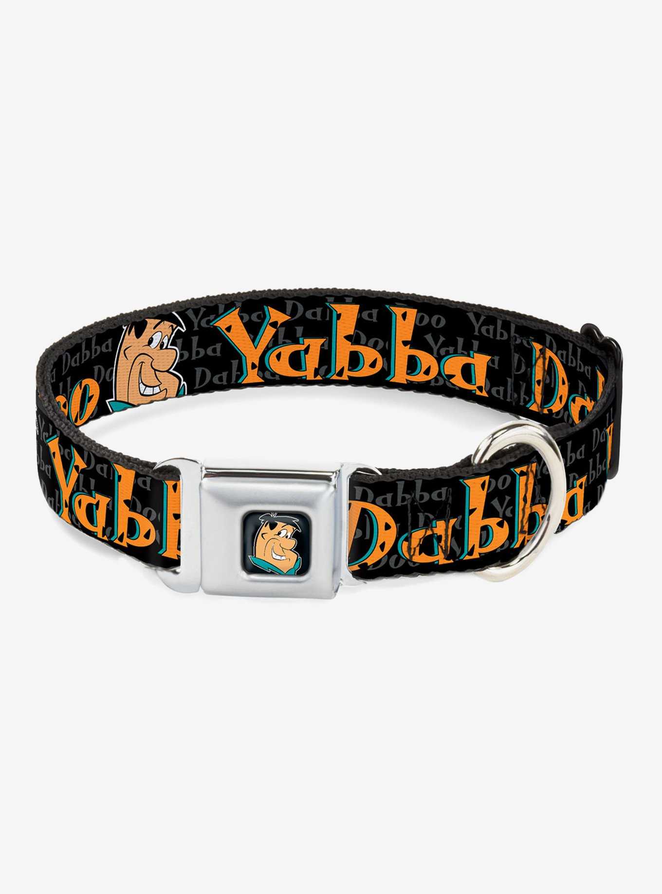 The Flintstones Fred Yabba Dabba Doo Seatbelt Buckle Dog Collar, , hi-res
