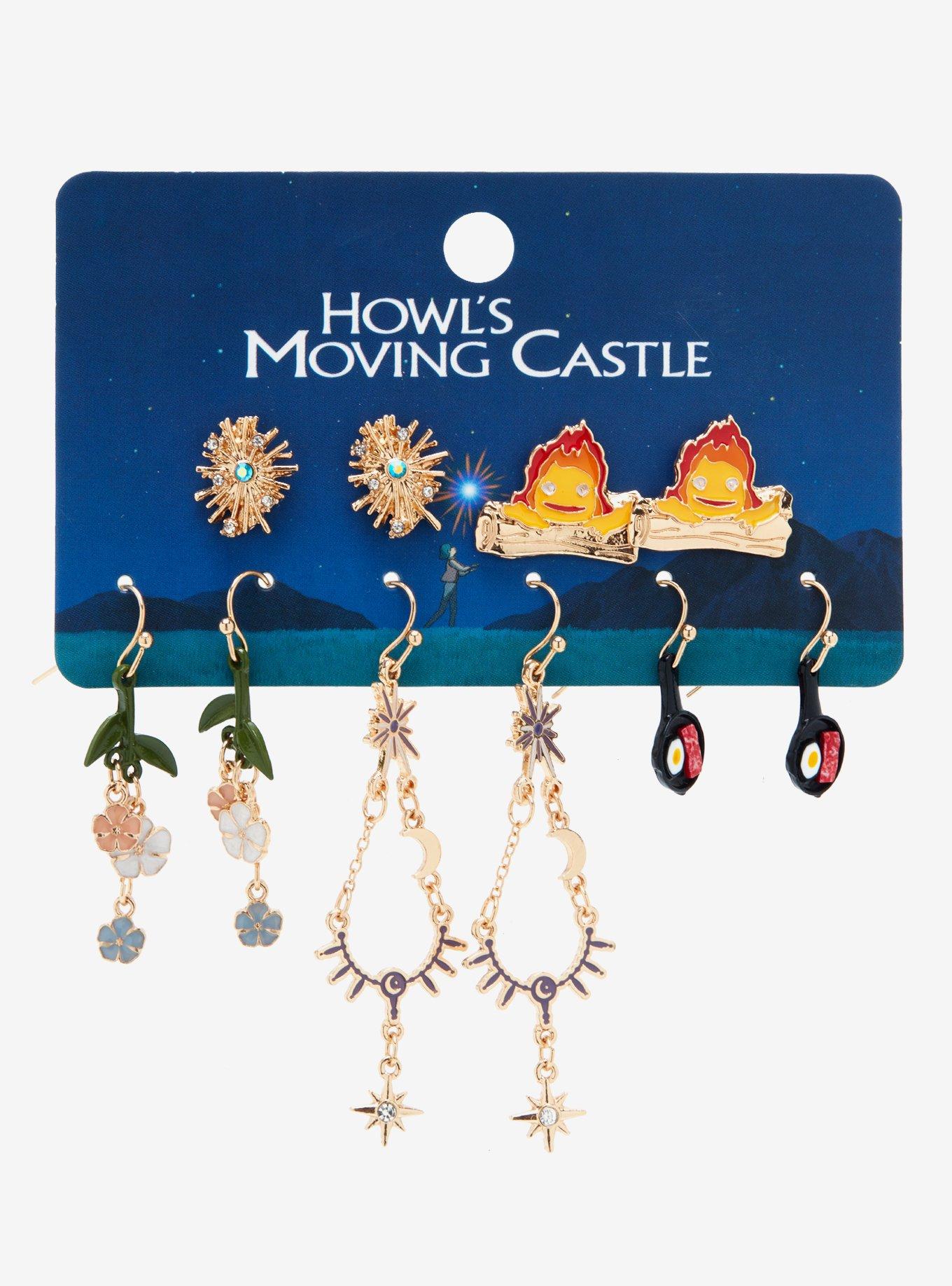 Studio Ghibli Howl's Moving Castle Icons Earring Set - BoxLunch Exclusive, , hi-res