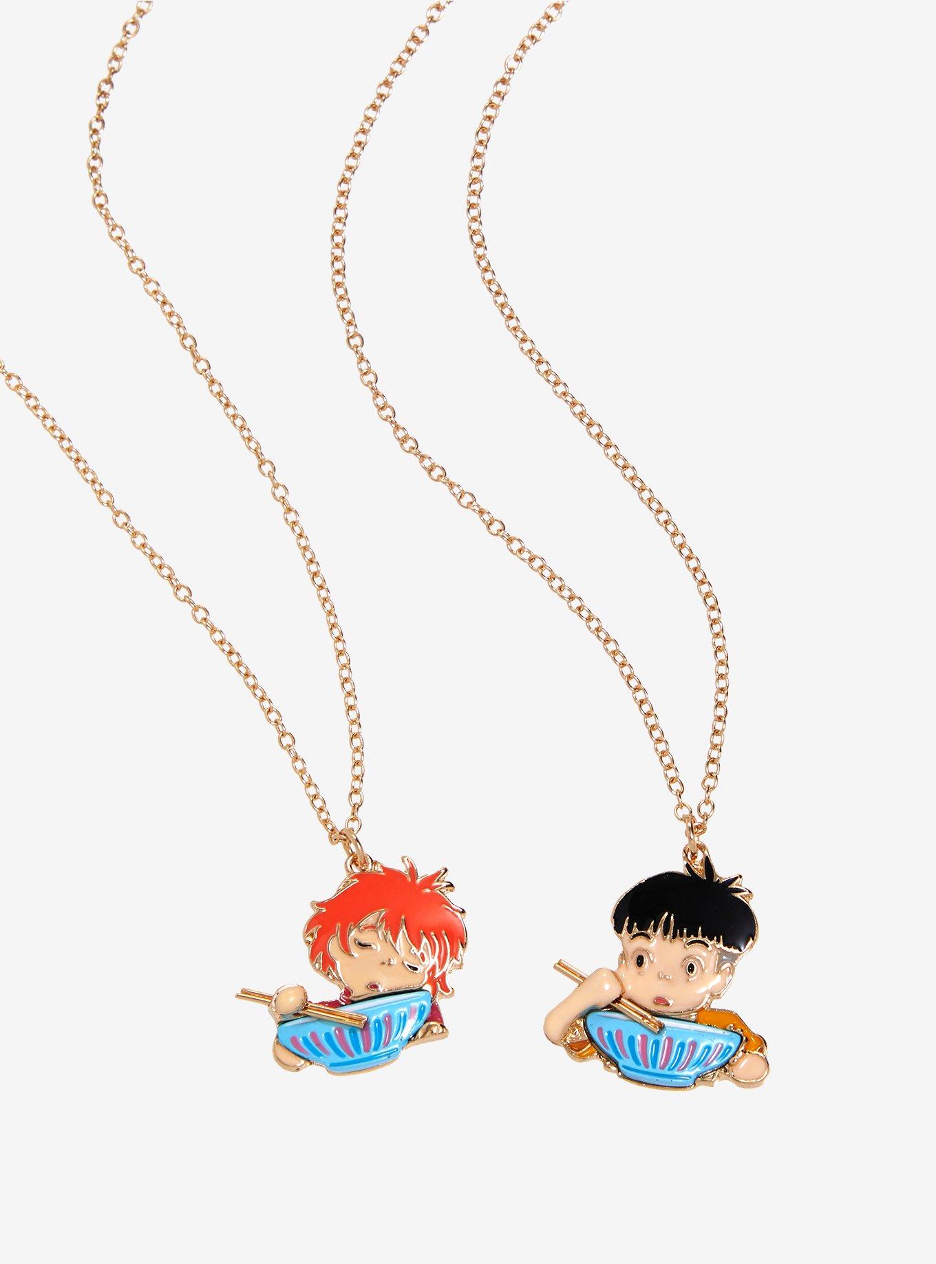 Studio Ghibli Ponyo Sosuke & Ponyo Ramen Bestie Necklace Set - BoxLunch Exclusive, , hi-res