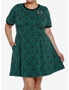 Her Universe The Haunted Mansion Wallpaper T-Shirt Dress Plus Size Her Universe Exclusive, , hi-res